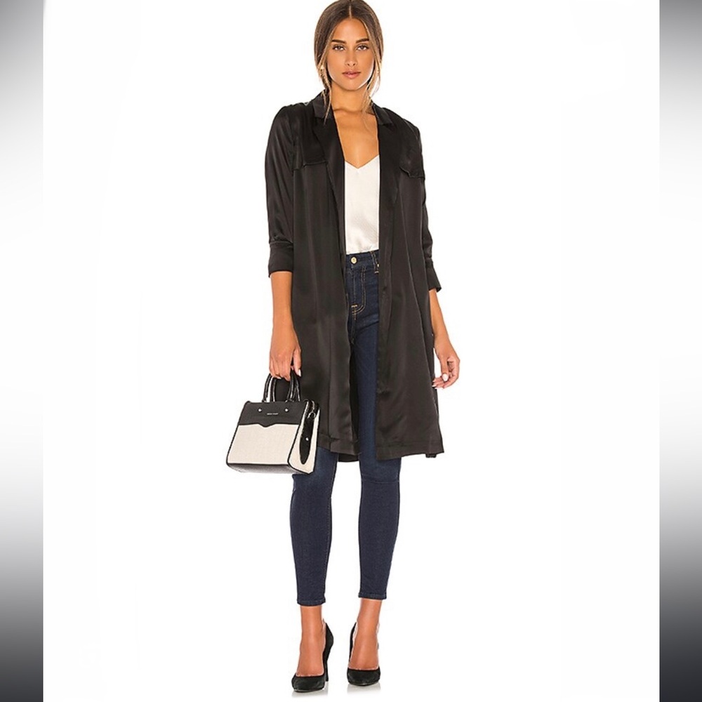 CAMI NYC The Georgia Silk Coat Black size medium